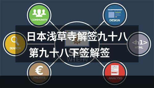 日本浅草寺解签九十八 第九十八下签解签