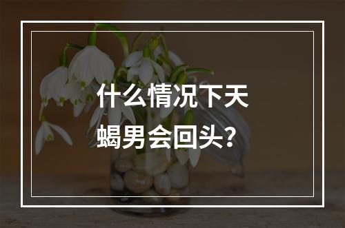 什么情况下天蝎男会回头？