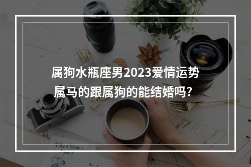 属狗水瓶座男2023爱情运势 属马的跟属狗的能结婚吗?