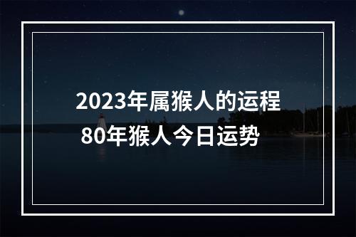 2023年属猴人的运程 80年猴人今日运势