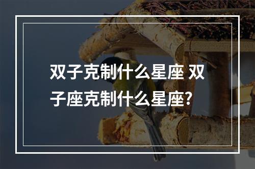 双子克制什么星座 双子座克制什么星座?