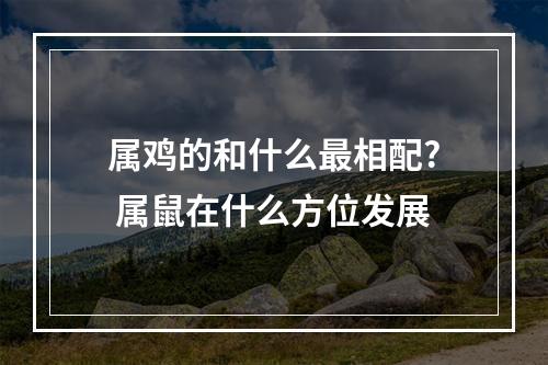 属鸡的和什么最相配? 属鼠在什么方位发展