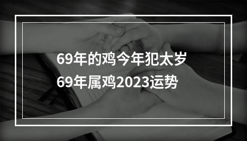 69年的鸡今年犯太岁 69年属鸡2023运势