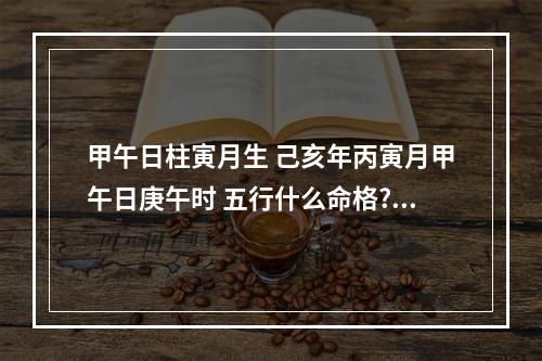 甲午日柱寅月生 己亥年丙寅月甲午日庚午时 五行什么命格?男孩,起名带什么好?