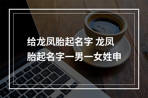 给龙凤胎起名字 龙凤胎起名字一男一女姓申