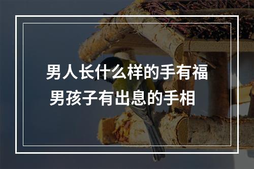 男人长什么样的手有福 男孩子有出息的手相