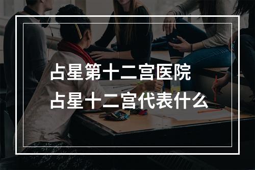 占星第十二宫医院 占星十二宫代表什么