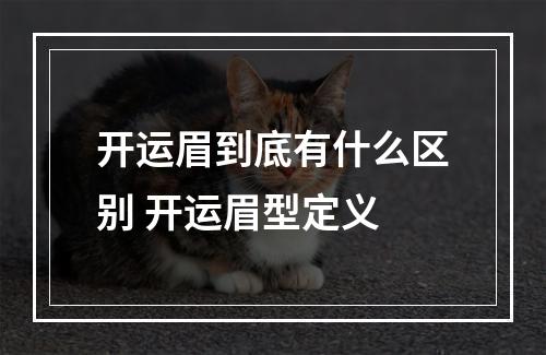 开运眉到底有什么区别 开运眉型定义