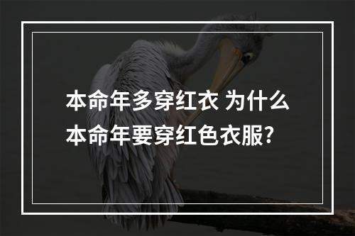 本命年多穿红衣 为什么本命年要穿红色衣服?