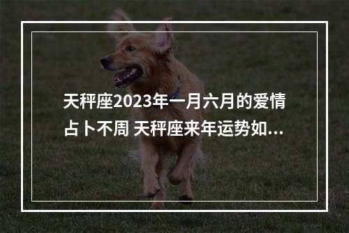 天秤座2023年一月六月的爱情占卜不周 天秤座来年运势如何?帮我占卜一下啦!