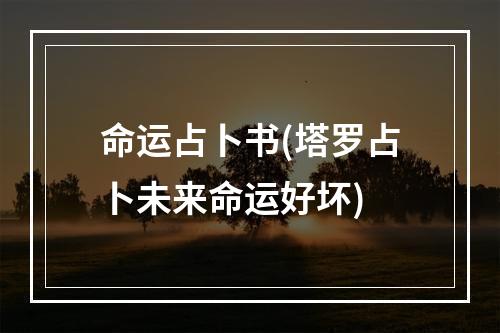 命运占卜书(塔罗占卜未来命运好坏)