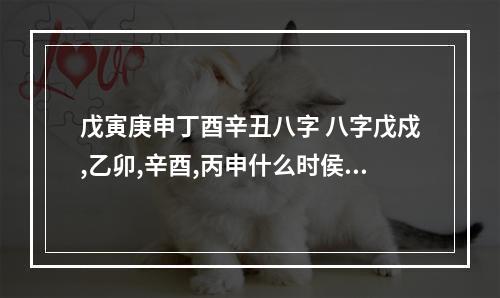 戊寅庚申丁酉辛丑八字 八字戊戍,乙卯,辛酉,丙申什么时侯会说话?